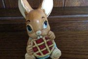 Vintage Stonecraft Pendelfin rabbit ornament picnic Midge