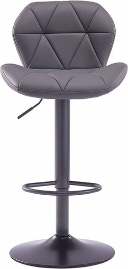 Set Of 2 Modern Luna Padded Swivel Height Adjustable Faux Leather Breakfast Kitchen Barstools Chairs (FREE POSTAGE)