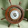 Vintage Barigo barometer. Brass and wood surround. Image 3