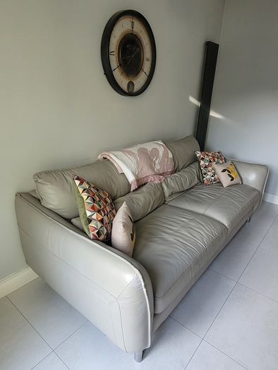Leather Sofa (light grey)