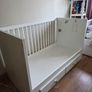 IKEA STUVA Cot/toddler bed with drawers, white 60x120 cm Image 4