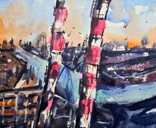 poolbeg City watercolour
