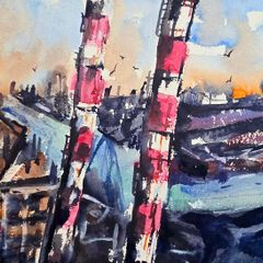 poolbeg City watercolour