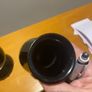 Pair of vintage  black  Chinese lacquerware vases Image 9