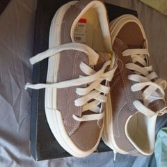 ladies new taupe platform converse trainers size 5