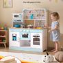 Wooden Kids Play Kitchen with Lights and Sounds White Image 6