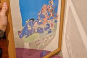 Vintage Winnie the Pooh framed mirror picture