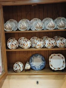 Antique cups, saucers and plates