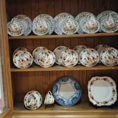 Antique cups, saucers and plates