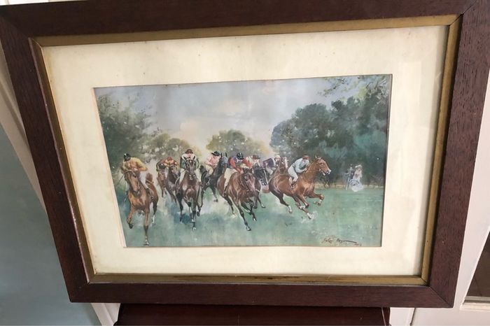 Horse racing print
