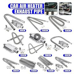 60-300cm Air Diesel Parking Heater Stainless Steel Exhaust Pipe Tube Gas Vent For Car Truck Van Boat Air Diesel Heaters