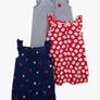 Simple Joys by Carter's Baby Girls' Snap-Up Rompers, Pack of 3, size 3-6 months fits even bigger size Image 7