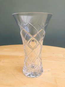 Heavy Crystal Flared Vase