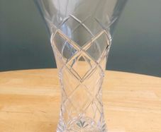 Heavy Crystal Flared Vase