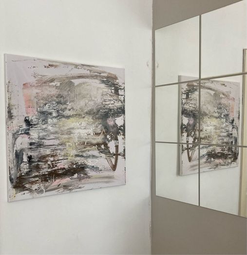 Original Abstract Painting Dublin Painting Room Anchor Neutral Styling Quiet Living Art