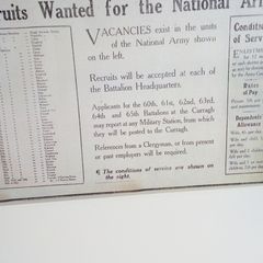 Irish Army 1923 Recruitment Notice Poster Ireland