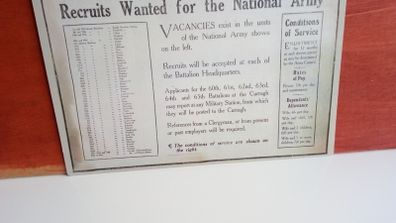 Irish Army 1923 Recruitment Notice Poster Ireland