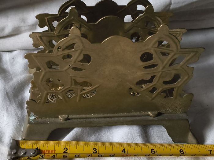vintage collectable brass letter rack