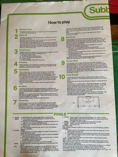 Subbuteo Euro 96 Special Edition boxed set Complete Blue Scoreboard