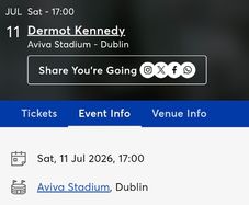 Dermot Kennedy Saturday tickets