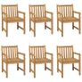 7 Piece Garden Dining Set Solid Teak Wood Image 2