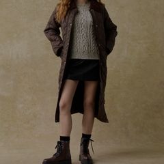 Next longline chocolate brown jacket new