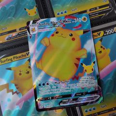 Surfing Pikachu VMAX ! Ultra Rare ! from Celebrations Set ! 25th Year Anniversary ! 2021 ! Pokemon Card !