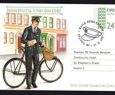 1987 Ireland Stampa Awards Banquet with show cancel of 17th October 1987 and Menu on the reserve. Very limited printed.