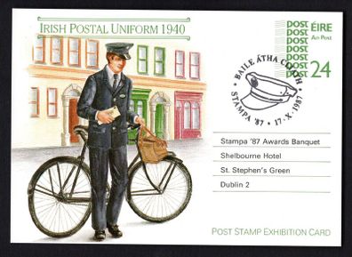 1987 Ireland Stampa Awards Banquet with show cancel of 17th October 1987 and Menu on the reserve. Very limited printed.