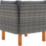 Outdoor Corner Sofa Seat  PE Rattan & Steel Frame with Cushions | Modern Garden Furniture Image 7