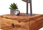 Bedside Table Sheesham Solid Wood 40 x 40 x 25 cm Modern Bedside Chest of Drawer