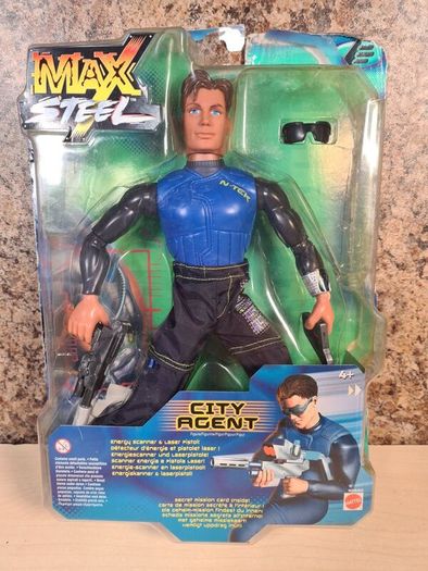 Vintage Max Steel City Agent Action Figure Mattel 2001
