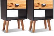Solid Acacia Wood Bedside Cabinets 2 pcs 40x30x58 cm