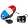 Bicycle Police Siren 4 Sounds Melody Bicycle Power Horn Siren Bell 6-LED Strobe Blue and Red Bicycle Safety Light for Kids Childs Children's Bike Image 2