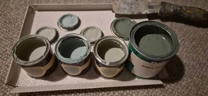 paint samples - greens