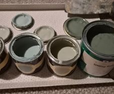 paint samples - greens