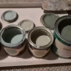 paint samples - greens