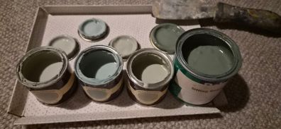 paint samples - greens