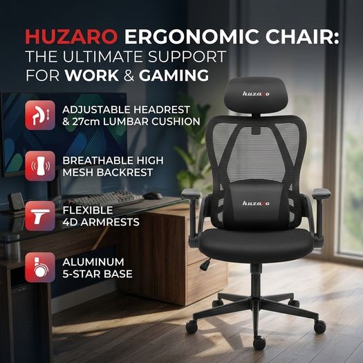 Huzaro Combat 2.7 Black Gaming Chair