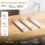5 Pack Rechargeable Under Cupboard Kitchen Lights, Dimmable Cabinet Light Type-C Charging, LED Motion Sensor Lights Indoor, Magnetic Stick Wireless Light for Shelf Stairs Wardrobe Closet [Energy Class A] Image 6