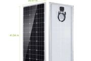Solar Panel Kit 100 Watt 12 Volt Monocrystalline Off Grid System for Homes RV Boat + 20A 12V/24V LCD PWM Solar Charge Controller + 16ft Solar Cables with Connector + Z-Brackets for Mounting