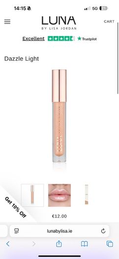 Luna dazzle light lip gloss make up