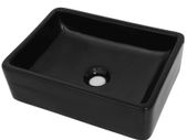 Basin Ceramic Rectangular Black 41x30x12 cm