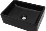 Basin Ceramic Rectangular Black 41x30x12 cm