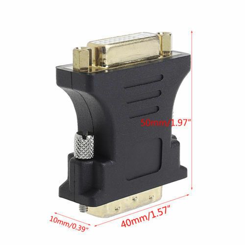 DVI-D (24+1) Male to DVI-I (24+5) Female Adapter Gold Plated (Brand New/Warranty)