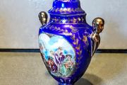 Sevres style cobalt blue Art Noveau urn