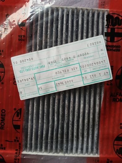Genuine Alfa Romeo 156, 97-02 ,cabin/pollen Filter Rhd 60653642