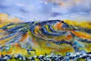 slieve rua the burren watercolour
