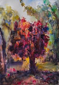 autumn jest watercolour