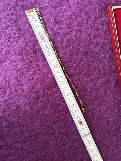 9 Carat Gold 24 Rubies Bracelet